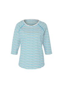 Tchibo - T-shirt manches 3/4 &agrave; rayures - taille: XXL - blanc/bleu/&agrave; rayures