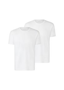 Tchibo - 2 T-shirts &agrave; encolure ronde - taille: S - blanc