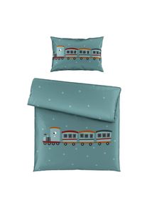 Patinio Babybettw&auml;scheset , Gr&uuml;n , Textil , 100x135 cm , Oeko-Tex&reg; Standard 100 , pflegeleicht, atmungsaktiv, b&uuml;gelleicht, samtiger Griff, edel gl&auml;nzend , Schlafen, Babybettausstattung, Babybettw&auml;sche