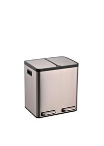 P & B Abfalleimer , Silberfarben , Kunststoff , 30 l , 41.5x44x34.5 cm , Haushalt & Reinigung, Reinigung, Eimer & Abfallsysteme