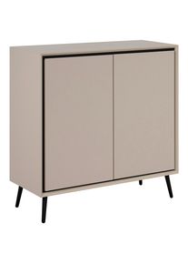 Livetastic Kommode , Schwarz, Sandfarben , Holzwerkstoff , 2 F&auml;cher , 90x90x38 cm , Kleinm&ouml;bel, Kommoden, Kommoden