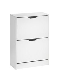Livetastic Schuhkipper , Weiss , Holzwerkstoff , 55x80.5x23.5 cm , Kleinm&ouml;bel