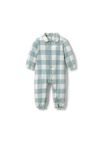 Tchibo - Baby-Flanell-Pyjama - Baby - Gr. 86/92 - creme/kariert