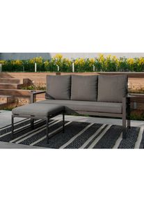 Ambia Garden Loungegarnitur , Dunkelgrau , Metall, Textil , 2-teilig , F&uuml;llung: Polyester,Schaumstoff , 191.5x81x67 cm , wetterbest&auml;ndig , Gartenm&ouml;bel, Loungem&ouml;bel, Gartenlounge-Sets