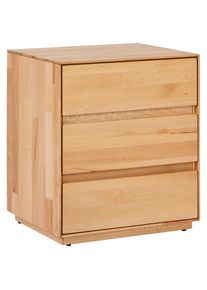 Mid.you Nachttisch , Kernbuche , Holz , Kernbuche,Kernbuche , massiv,massiv , 3 Schublade(n) Schubladen , 50x60x40 cm , Schlafzimmer, Nachttische