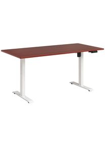 Livetastic Schreibtisch , Weiss, Eichefarben , Metall, Holzwerkstoff , rechteckig , eckig , 160x73-123x80 cm , h&ouml;henverstellbar , B&uuml;rom&ouml;bel, Schreibtische, B&uuml;rotische