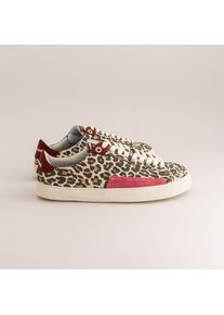 Fleeters Damen Peach Leopard & Borgona bunt