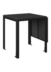 Ambia Garden Gartentisch , Dunkelgrau , Metall, Kunststoff , quadratisch , eckig , 123x70x75 cm , ausziehbar, wetterbest&auml;ndig , Gartenm&ouml;bel, Gartentische, Gartentische ausziehbar