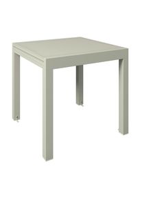 Ambia Garden Balkontisch , Beige , Metall, Glas , rechteckig , 160x80x75 cm , ausziehbar, wetterbest&auml;ndig , Gartenm&ouml;bel, Balkonm&ouml;bel