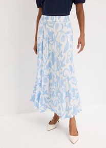 Maxirock aus flie&szlig;ender Viskose in weiss, Gr&ouml;sse 40, bonprix