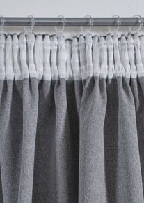 Rideau occultant &agrave; rev&ecirc;tement int&eacute;rieur (1 pce) en gris145x130 cm, Couleur/Motif: gris clair, bonprix