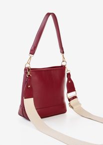 kleine Umh&auml;ngetasche mit austauschbaren Henkeln in rot, Gr&ouml;sse 21x21 cm, bonprix