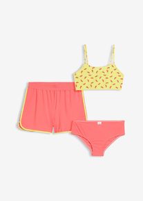 Bikini und Shorts (3-tlg.Set) in pink, Gr&ouml;sse 164/170, bonprix
