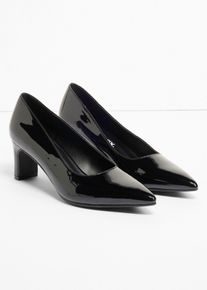 Pumps in Lack-Optik in schwarz, Gr&ouml;sse 38, bonprix