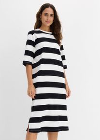 Shirtkleid aus fester Interlock-Qualit&auml;t in schwarz, Gr&ouml;sse 40/42 (M), 100% Baumwolle, bonprix