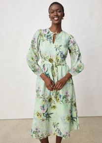 Maxikleid aus Ramie in gr&uuml;n, Gr&ouml;sse 42, bonprix