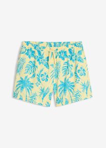 Short de bain en jaune pour gar&ccedil;ons, Taille 140/146, Couleur/Motif: jaune clair/turquoise moyen floral, bonprix