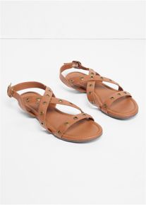 Sandalen mit &Ouml;sen in braun, Gr&ouml;sse 40, bonprix
