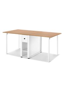 Tchibo - Table &agrave; manger avec plateaux rabattables - marron/blanc