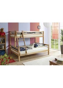 Mid.you Etagenbett , Buchefarben , Holz , Buche , massiv , 140x200 cm , nur f&uuml;r Rollroste geeignet , Baby- und Kinderm&ouml;bel, Kinder- & Jugendzimmer, Kinderbetten, Etagenbetten