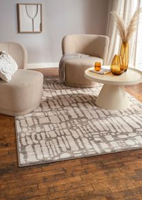 Teppich mit moderner Musterung in beige, 60x110 cm, bonprix