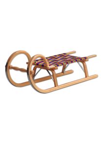 Ress Gebirgs-Rodelschlitten Gurtsitz 100 Cm Schlitten - braun - Gr. Einheitsgr&ouml;&szlig;e