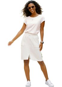 Heine Damen T-Shirt weiss-sesam-geringelt