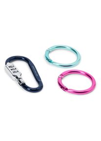 Tchibo - 3 mousquetons - bleu/jaune