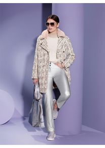 WITT Damen Boucl&eacute;jacke mit Woll-Anteil, sesam-grau-gemustert, Gr&ouml;&szlig;e 38, 70% Polyester, 30% Wolle