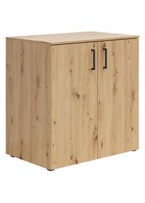 Kommode , Eiche Artisan , Kunststoff , 2 F&auml;cher , 80x83x52 cm , FSC MIX , Typenauswahl, Beim&ouml;bel erh&auml;ltlich , Kleinm&ouml;bel, Kommoden, Kommoden
