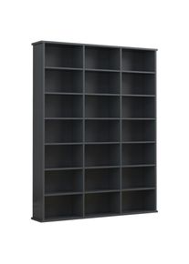 Mid.you Regal , Anthrazit , Holzwerkstoff , 18 F&auml;cher , 105x136x19 cm , stehend , Wohnzimmer, Regale, B&uuml;cherregale