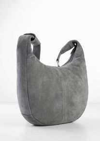 Lederhandtasche in grau, Gr&ouml;sse 24x30 cm, bonprix