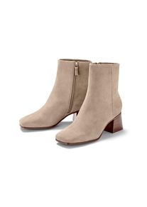 Tchibo - Stiefeletten aus Veloursleder - Damen - Gr. 37 - taupe