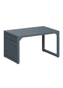 Ambia Garden Loungetisch , Dunkelgrau , Metall , rechteckig , eckig , 60x34x38 cm , lichtecht, wetterbest&auml;ndig , Gartenm&ouml;bel, Gartentische, Loungetische