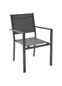 Ambia Garden Stapelsessel , Grau , Metall, Textil , eckig , 55x86x61 cm , Gartenm&ouml;bel, Gartenst&uuml;hle, Gartenst&uuml;hle stapelbar