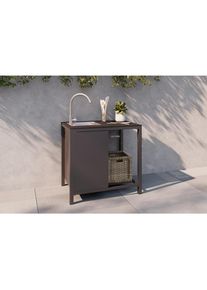 Ambia Garden Outdoor-K&uuml;che , Anthrazit , Metall, Kunststoff , einzeln stellbar , 90x84x61.5 cm , Gartenm&ouml;bel, Outdoor-K&uuml;chen