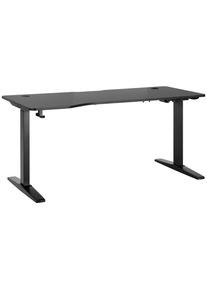 Mid.you Schreibtisch , Schwarz , Metall, Kunststoff, Holzwerkstoff , rechteckig , eckig , 160x71x116 cm , h&ouml;henverstellbar , B&uuml;rom&ouml;bel, Schreibtische, B&uuml;rotische