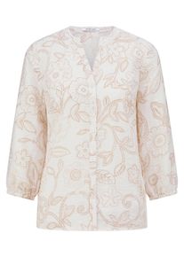 Peter Hahn - Bluse mit V-&Ouml;ffnung, beige, Gr. 46, Viskose