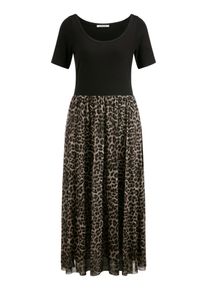 efixelle - Kleid mit Rundhals-Ausschnitt, schwarz, Gr. 50, Viskose