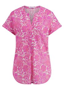 Peter Hahn - Bluse mit Rundhals-Ausschnitt, pink, Gr. 50, Baumwolle