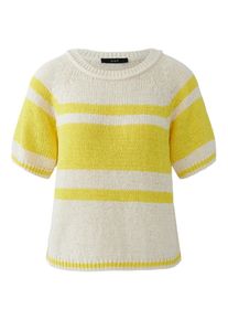 Oui - Rundhals-Pullover, gelb, Gr. 46, Baumwolle