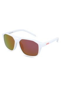Uvex S533099 cosmic | Occhiali da sole unisex| Rettangolare | Montatura: Policarbonato Bianco Bianco | Colore del vetro: Rosso Specchiato Rosso