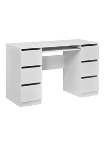 Mid.you Schreibtisch , Weiss , Holzwerkstoff , 6 Schublade(n) Schubladen , rechteckig , eckig , 120x76x51 cm , Stauraum , B&uuml;rom&ouml;bel, Schreibtische, B&uuml;rotische