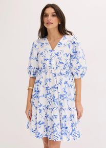 Minikleid aus reiner Baumwolle in weiss, Gr&ouml;sse 40, 100% Baumwolle, bonprix