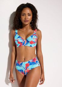 Bikini minimiseur (2 pces) &agrave; bretelles larges en bleu, Taille 50C (100), Couleur/Motif: bleu floral, bonprix