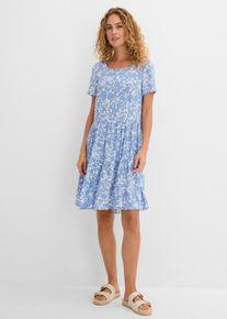 Minikleid aus flie&szlig;ender Viskose in blau, Gr&ouml;sse 42, bonprix