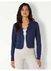 CREATION L PREMIUM Witt Damen Shirtjacke mit gewellten Kanten, nachtblau, Gr&ouml;&szlig;e 48, 70% Modal, 25% Polyamid, 5% Elasthan