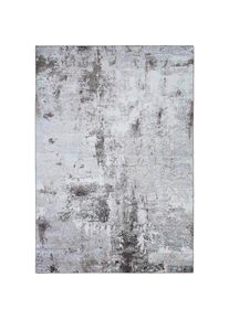 Novel Vintage-Teppich , Anthrazit, Grau , Textil , Marmoroptik , rechteckig , 240x340 cm , AZO-frei , f&uuml;r Fussbodenheizung geeignet, feuchtraumgeeignet, waschbar, pflegeleicht, strapazierf&auml;hig, leicht zusammenrollbar , Teppiche & B&ouml;den, Teppiche, Vintageteppiche