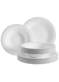 Villeroy & Boch Villeroy & Boch Tafelservice , Grau, Weiss , Keramik , 12-teilig , Geschirr, Geschirr-Sets, Tafelservice