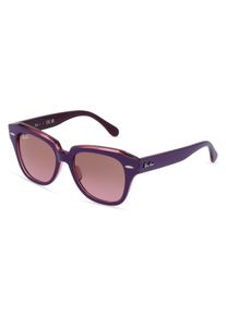 Ray-Ban Junior RJ 9186S STATE STREET | Kinder-Sonnenbrille | Quadratisch | Fassung: Acetat Violett Rose | Glasfarbe: Rose Verlaufend